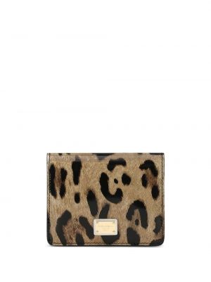 Raštuotas piniginė leopardinis Dolce & Gabbana ruda