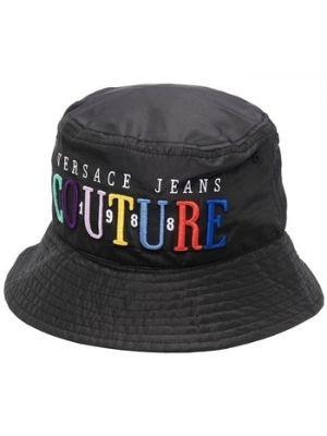 Czarny kapelusz Versace Jeans Couture