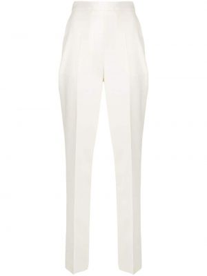 Pantalones ajustados de cintura alta Giambattista Valli blanco