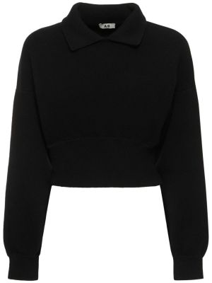 Vlněný pulovr Annagreta černý
