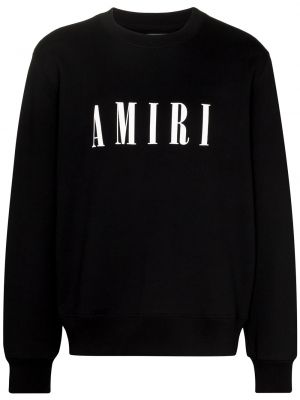 Trykt bomull sweatshirt Amiri svart