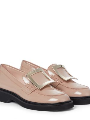 Pantofi loafer din piele de lac Roger Vivier roz
