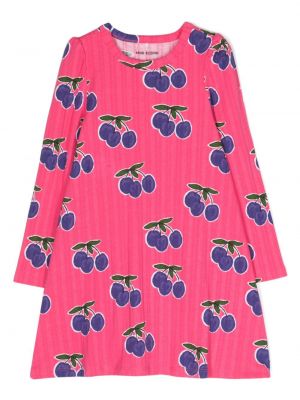 Mini-abito con stampa Mini Rodini rosa