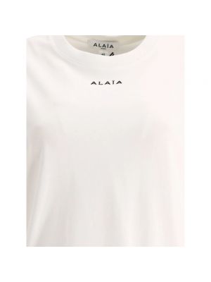 Camiseta de algodón Alaïa blanco