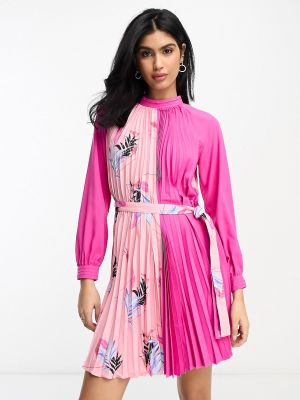 Платье мини с принтом French Connection розовое