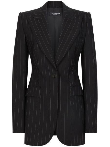 Stribet blazer Dolce & Gabbana sort