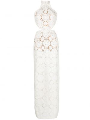Вечерна рокля с дантела Elie Saab бяло