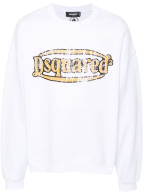 Sweatshirt aus baumwoll mit print Dsquared2 weiß