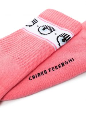 Chaussettes à imprimé Chiara Ferragni rose
