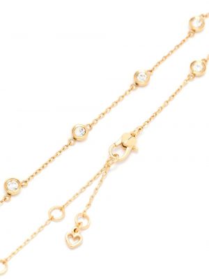 Křišťálový náhrdelník Kate Spade zlatý