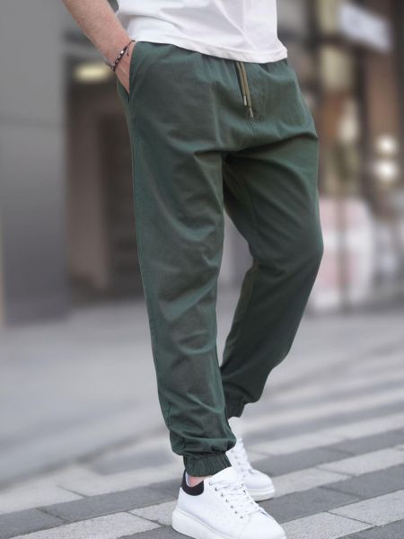 Relaxed fit jogger kelnės Madmext chaki