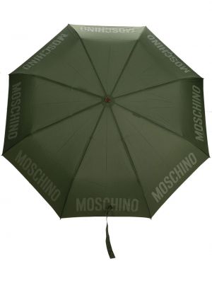 Чадър с принт Moschino зелено