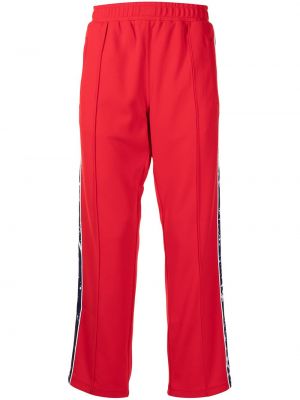 Pruhované teplákové nohavice Ports V červená