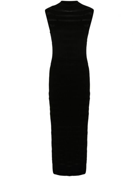 Πλεκτή μάξι φόρεμα Claudie Pierlot μαύρο