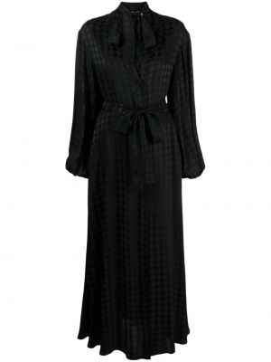 Dolga obleka iz žakarda Msgm črna