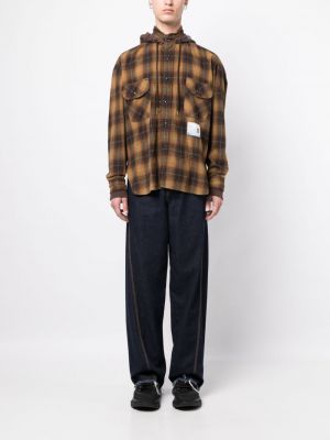 Karierte hemd aus baumwoll mit kapuze Maison Mihara Yasuhiro