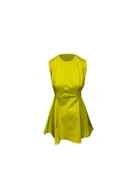 Sukienka bawełniana Dior Vintage żółta