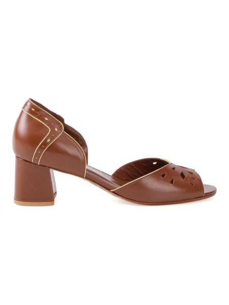 Kožené sandále Sarah Chofakian hnedá