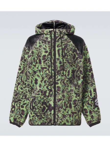 Jakke i fleece med print Acne Studios grøn