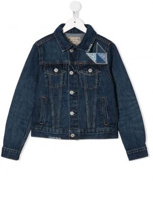 Pitkä takki tytöille Ralph Lauren Kids sininen