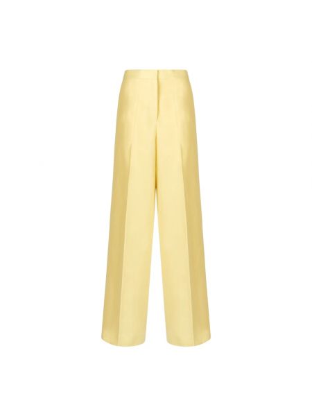 Lniane spodnie Fabiana Filippi żółte