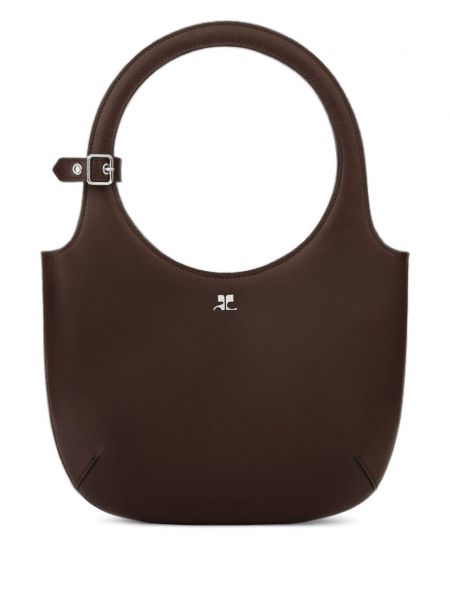 Læder shopping bag Courreges brun