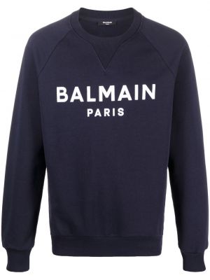 Trykt sweatshirt Balmain blå