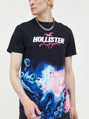 Bombažna majica Hollister Co. črna