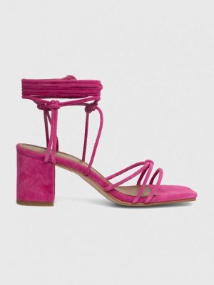 Semišové sandály Alohas růžové