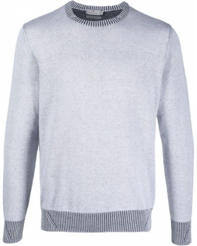 Jersey de punto de tela jersey de cuello redondo Canali gris