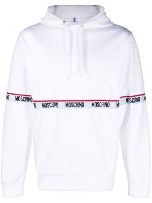 Mikina s kapucí Moschino bílá