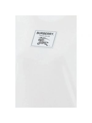Top de algodón Burberry blanco