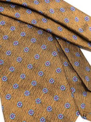 Žakárová květinová hedvábná kravata Kiton