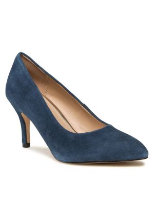 Полуотворени обувки с ток Sergio Bardi синьо