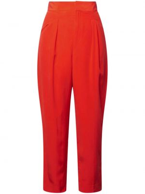 Pantalon en soie Equipment rouge