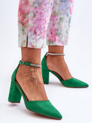 Полуотворени обувки Kesi зелено