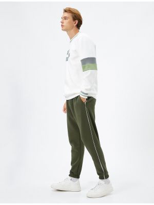 Pantaloni sport cu șireturi cu dungi cu imagine Koton