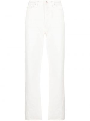 Voľné bavlnené džínsy Totême biela