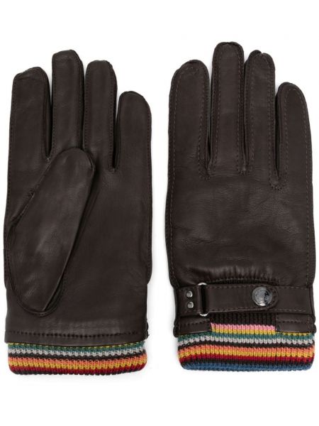 Stribet handsker Paul Smith brun