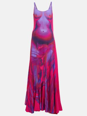 Dlouhé šaty s potlačou Y/project ružová
