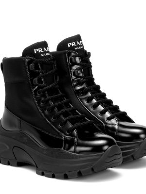 Обувки до глезена Prada черно