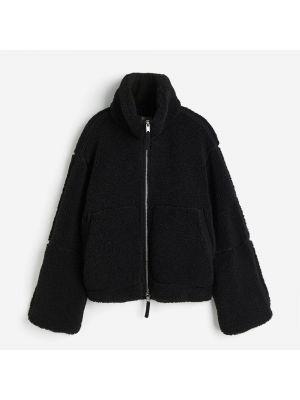 Флисовая легкая куртка H&m черная