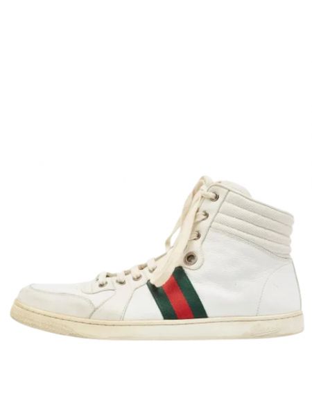Sneakersy skórzane retro Gucci Vintage białe