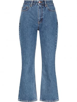 Jeans en coton Ganni bleu