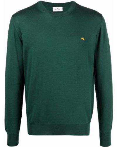 Jersey con bordado de punto de tela jersey Etro verde