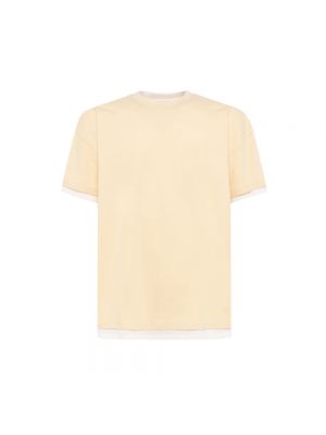 Koszulka bawełniana Jil Sander żółta