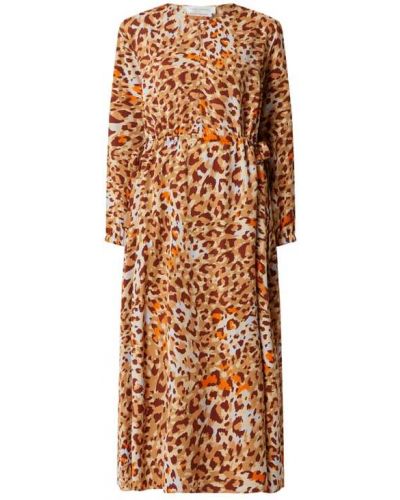 Sukienka midi z wiskozy Joseph Janard - brązowy
