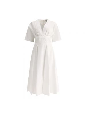 Sukienka midi bawełniana Alaïa biała