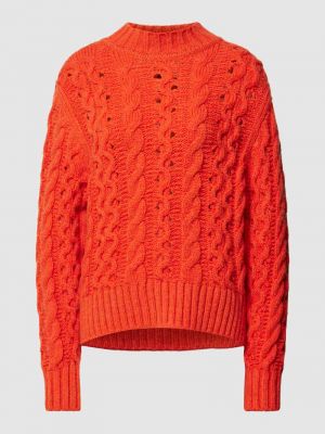 Dzianinowy sweter Esprit pomarańczowy