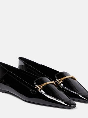 Lakkozott bőr balerina cipők Saint Laurent fekete